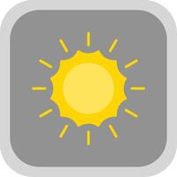 Sun Flat round corner Icon Design vector