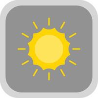 Sun Flat round corner Icon Design vector