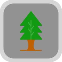 árbol plano redondo esquina icono diseño vector