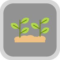 plantas plano redondo esquina icono diseño vector