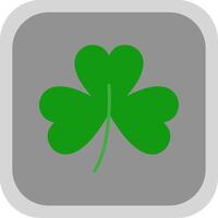 Clover Flat round corner Icon Design vector