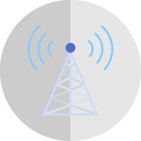 Radio Tower Flat Scale Icon Design vector