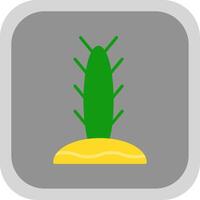 Cactus Flat round corner Icon Design vector