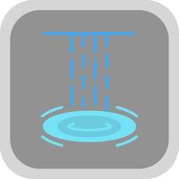 Waterfall Flat round corner Icon Design vector