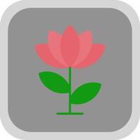 Lotus Flower Flat round corner Icon Design vector