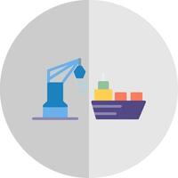 Harbor Flat Scale Icon Design vector