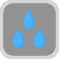 Water Drop Flat round corner Icon Design vector