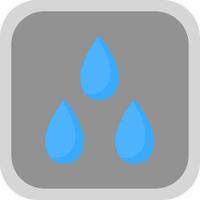 Water Drop Flat round corner Icon Design vector