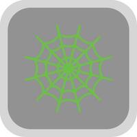 Spider Web Flat round corner Icon Design vector