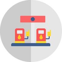 Petrol Station Flat Scale Icon Design vector