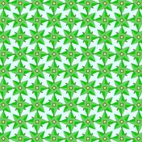 Floral green batik seamless pattern background vector