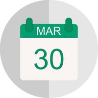 marzo plano escala icono diseño vector