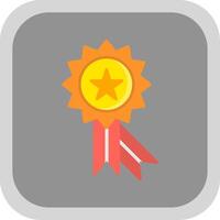 Award Flat round corner Icon Design vector