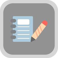 Notes Flat round corner Icon Design vector