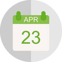 April Flat Scale Icon Design vector