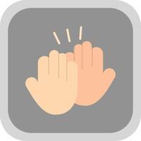 High Five Flat round corner Icon Design vector