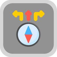 Direction Flat round corner Icon Design vector
