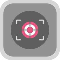 Focus Flat round corner Icon Design vector