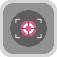 Focus Flat round corner Icon Design vector