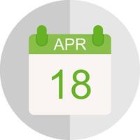 April Flat Scale Icon Design vector