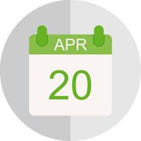 April Flat Scale Icon Design vector