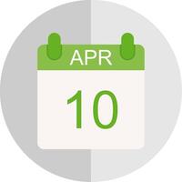 April Flat Scale Icon Design vector