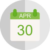 April Flat Scale Icon Design vector