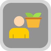 Personal Growth Flat round corner Icon Design vector