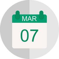 March Flat Scale Icon Design vector