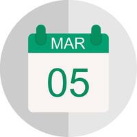 March Flat Scale Icon Design vector