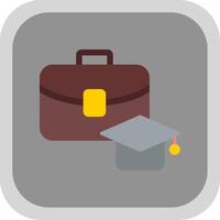 Apprentice Flat round corner Icon Design vector