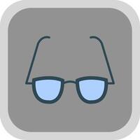 Glasses Flat round corner Icon Design vector