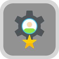 Skills Flat round corner Icon Design vector