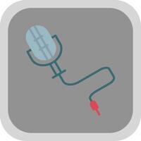 Microphone Flat round corner Icon Design vector