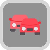 Cars Flat round corner Icon Design vector