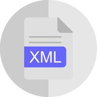 xml archivo formato plano escala icono diseño vector