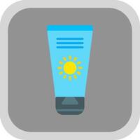 Sun Cream Flat round corner Icon Design vector