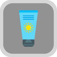 Sun Cream Flat round corner Icon Design vector