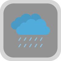 Raining Flat round corner Icon Design vector