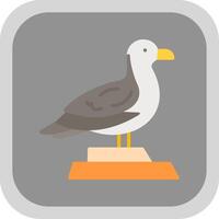 Seagull Flat round corner Icon Design vector