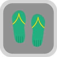 Flip Flops Flat round corner Icon Design vector