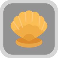 Shell Flat round corner Icon Design vector