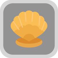 Shell Flat round corner Icon Design vector