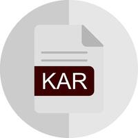 Kar archivo formato plano escala icono diseño vector