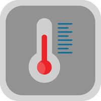 Thermometer Flat round corner Icon Design vector