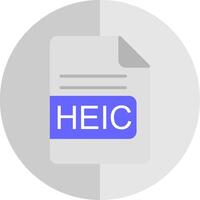 HEIC File Format Flat Scale Icon Design vector