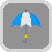 Umbrella Flat round corner Icon Design vector