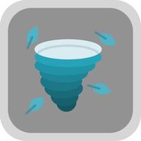 Tornado Flat round corner Icon Design vector