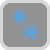 Snowflakes Flat round corner Icon Design vector