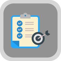 Goals Flat round corner Icon Design vector